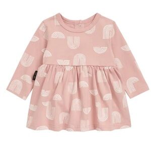 Tiny Tribe Pink Baby Dress with Rainbow Design